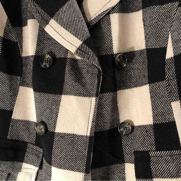 Womens Urban Republic Collection Plaid Pea Coat - Picture 4 of 16